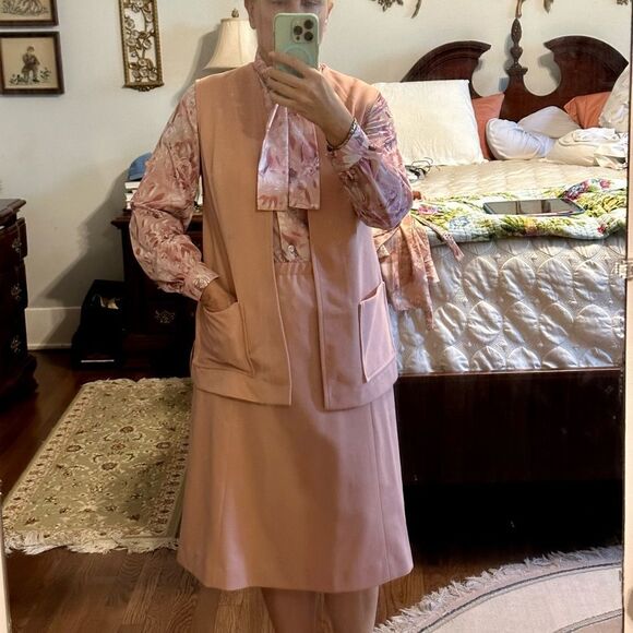 Vintage 70s homemade/handmade mix and match 5 piece knit polyester outfit - Picture 2 of 13